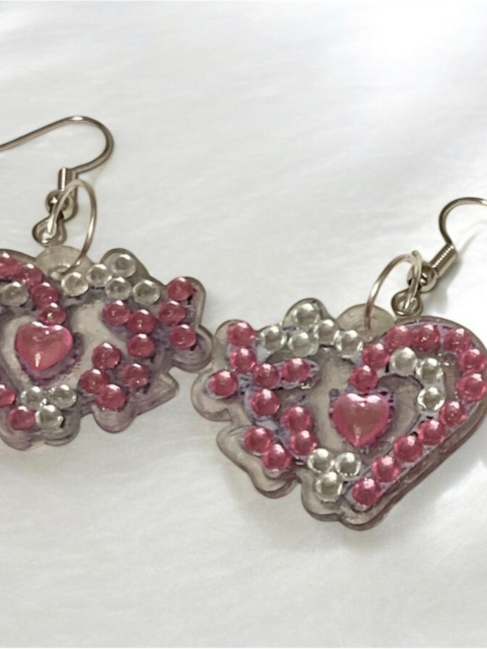 Diamond Art Drop Earrings - Double Sided-Sealed -Choose 1 - Picture 3 of 4